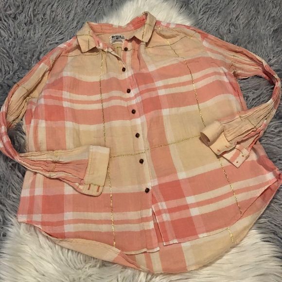 Holding Horses Plaid Sparkle Button Down Shirt - Picture 1 of 6